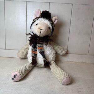 Scentsy Buddy Ande the Alpaca with Hat and Brown Scarf Stuffed Animal Toy Plush